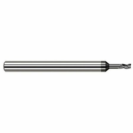 HARVEY TOOL .5mm Cutter dia. x 0.0300 in. x 0.0800 in. Reach Carbide Square End Mill, 3 Flutes, diamond Coated 945520-C4